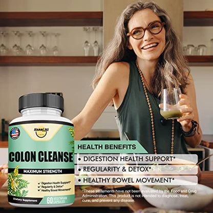 Happi Mi Nutrition Colon Cleanse, Colon Detox, All Natural Herbal Formula, Support Healthy