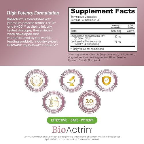 Bioactrin Vaginal Probiotics for Women - Formulated Bacterial Vaginosis Treatment, Yeast Infection SIGNIFY NATURE