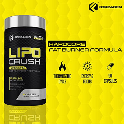 Forzagen Lipocrush Thermogenic Fat Burner for Men and Women, 90 Belly Fat Burner