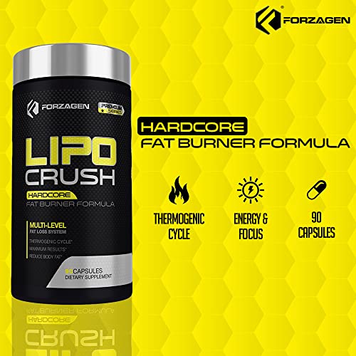 Forzagen Lipocrush Thermogenic Fat Burner for Men and Women, 90 Belly Fat Burner