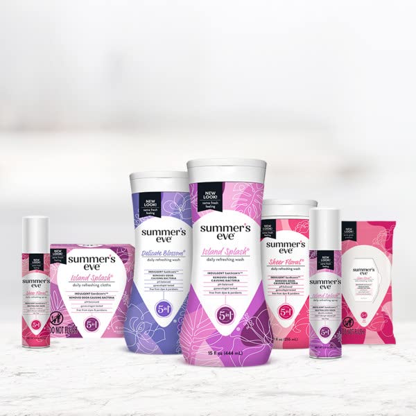 Summer's Eve Delicate Blossom Daily Refreshing Feminine Wash, Removes Odor, pH balanced, 15 fl oz Summer's Eve