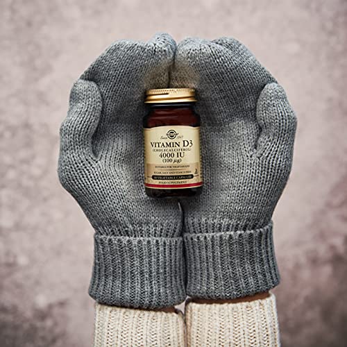 Solgar Vitamin D3 4000 IU (100 µg) Vegetable Capsules - Pack of 60 - Cholecalciferol