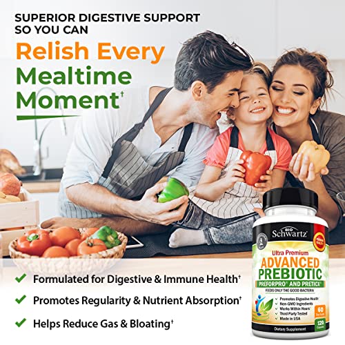 Prebiotics for Advanced Gut Health - Immune System Support & Dietary Fiber BioSchwartz