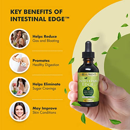 Go Nutrients Intestinal Edge Gut Detox Cleanse for Humans: Enhance Digestive