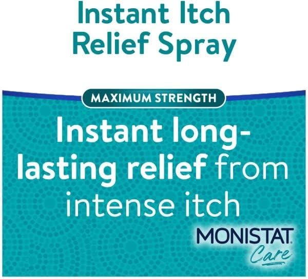 Monistat Instant Itch Relief Spray for Women, Maximum Strength Feminine Itch Care, 2 oz (Pack of 2) Monistat
