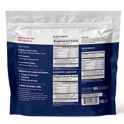 Real Ketones BHB Exogenous Ketones Drink Mix Packets Keto Electrolytes Powder Packets Real Ketones