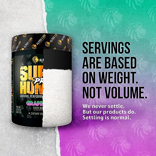 ALPHA LION Superhuman Pre Workout Powder, Beta Alanine, L-Taurine & Tri-Source ALPHA LION
