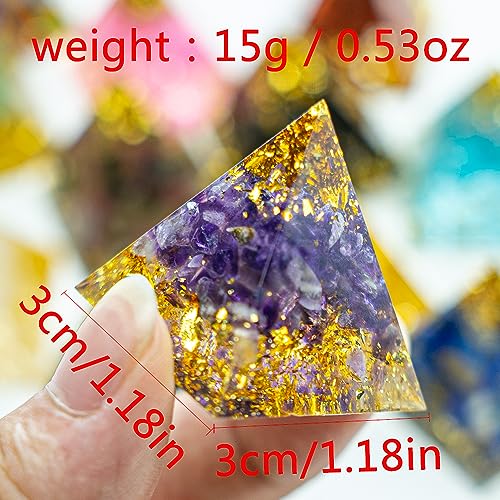 Mini Natural Crystal Pyramid Energy Generator Quartz Amethyst Reiki Healing Crystal Chakra AierCrystal