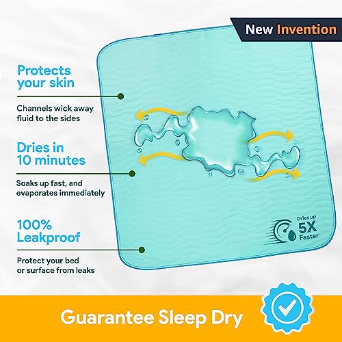 IMPROVIA® Washable Underpads, 34" x 36" (Pack of 6) - Heavy Absorben IMPROVIA