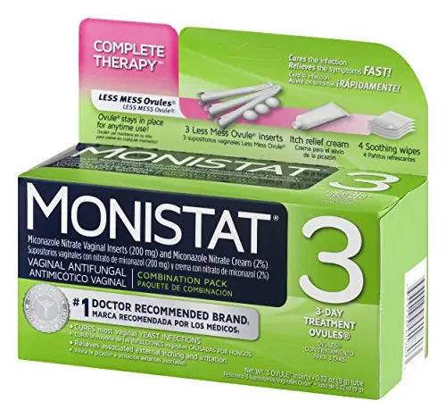 Monistat 3 Day Triple Action Combo Pack, Odorless, White Monistat