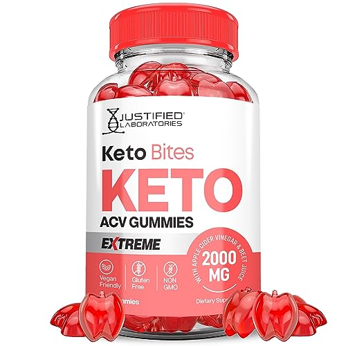 Keto Bites Keto ACV Gummies Extreme Formula 2000MG Vegan Non GMO with Pomegranate