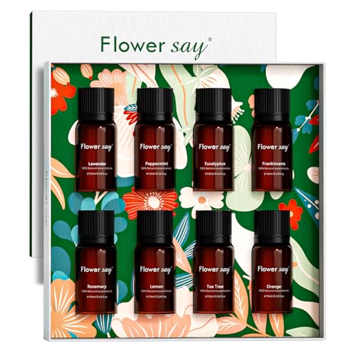Flower Say 8x5ml Gift Set for Diffuser for Home - 100% Pure Natural Gift Set for Diffuser/Humidifier/Skin Care