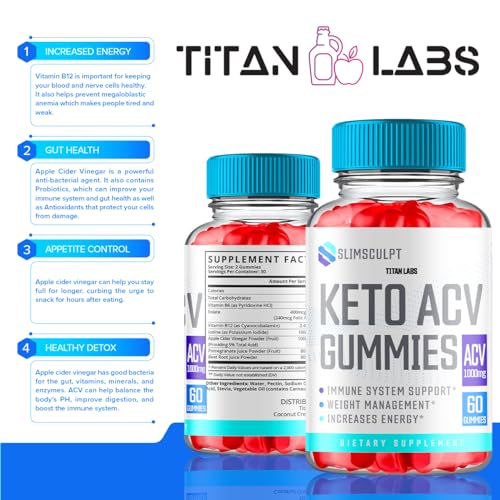 (2 Pack) Slimsculpt Keto ACV Gummies, Slim Sculpt Keto ACV Gummies Advanced Weight Loss 1000MG