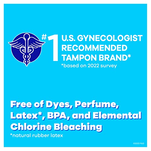 Tampax Pearl Tampons Super Plus Absorbency, with Leakguard Braid, Unscented, 50 Count Tampax