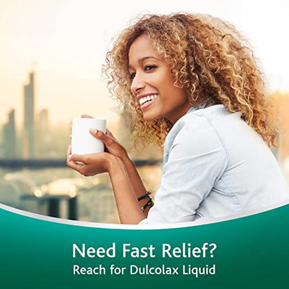 Dulcolax Liquid Laxative, Stimulant Free Laxative for Comfortable Relief, Cherry Flavor, 12 oz.