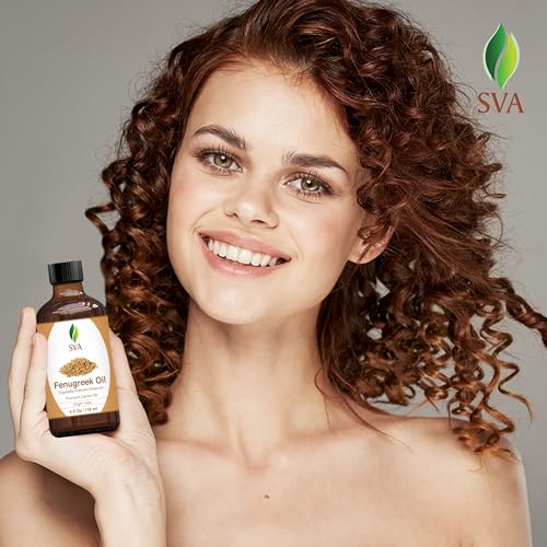 SVA Fenugreek Oil 4oz (118ml) Premium Carrier Oil with Dropper for Hair Care, Hair Oiling, Scalp Massage SVA ORGANICS