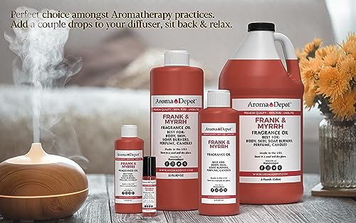 Frankincense & Myrrh 4 oz. Fragrance Oil I Perfume I Skin Oil I Scented Oil. DIY Projects Such as Candles Aroma Depot