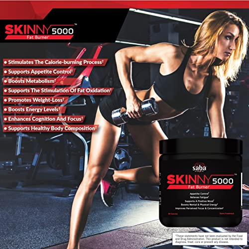 Saba Skinny 5000 -Fat Loss -Weight Loss-Appetite Control -Mild Jitter-Free Energy- Focus Saba