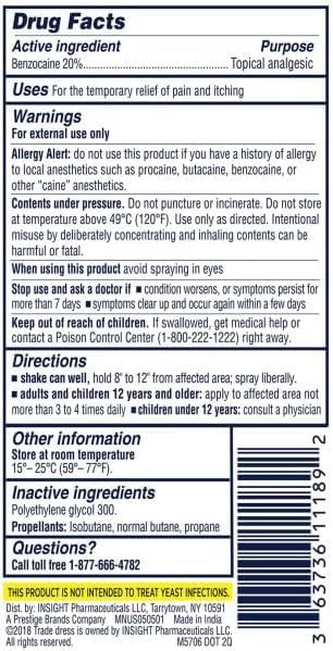 Monistat Instant Itch Relief Spray for Women, Maximum Strength Feminine Itch Care, 2 oz (Pack of 2) Monistat