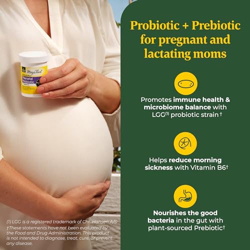 MegaFood Baby & Me 2 Prenatal Probiotic - Vegetarian Pregnancy Prebiotics and Probiotics