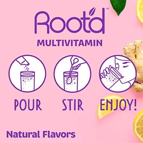 Rootd - Powder Prenatal Vitamin - Pregnancy Multivitamin with 25 Vitamins & Minerals A, C, D, E Root'd