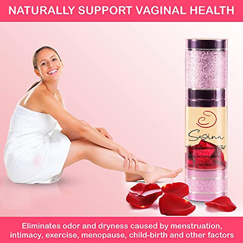 SASÁNA All Natural Feminine Spray - Effective Relief from Dryness, BV, Itch - 100% Organic Yoni Oil SASÁNA