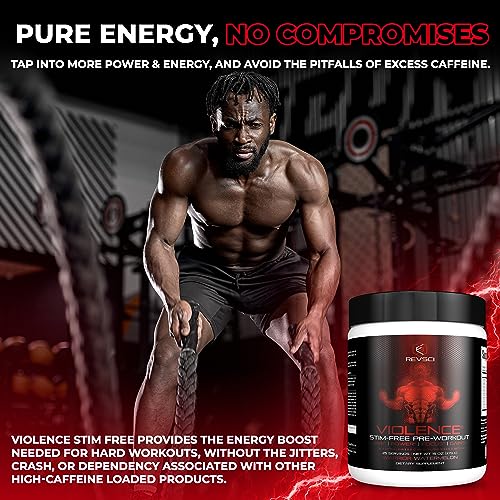 VIOLENCE Stim Free Pre Workout Powder by REVSCI, Precision Dosed Non Stim Preworkout