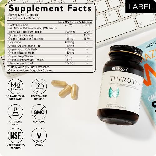 Blisque – Thyroid Support Supplement Complex for Healthy Metabolism and Increased Energy Blisque