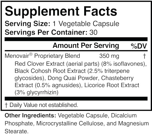 Menovair - Natural Menopause Support Supplement - Non-GMO, Vegan, Gluten-Free Menovair
