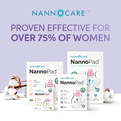 NannoPad Regular Pads for Women - Nannocare Certified Organic Cotton Pads - Pads with Wings NannoPad