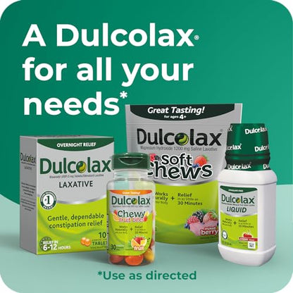 Dulcolax Stimulant Laxative Tablets (100 Count) Gentle Overnight Constipation Relief