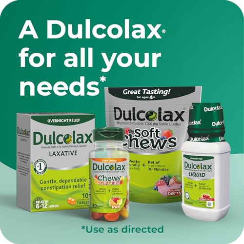 Dulcolax Stimulant Laxative Tablets (100 Count) Gentle Overnight Constipation Relief Dulcolax