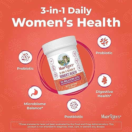 MaryRuth's 3-in-1 Daily Health Probiotics for Women | Clinically Tested | Hormone Support