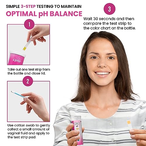 5-Minute Vaginal pH Test Kit for Women - 50 Premium-Quality Vaginal Heath pH Test Strips Included Leaping Lynx