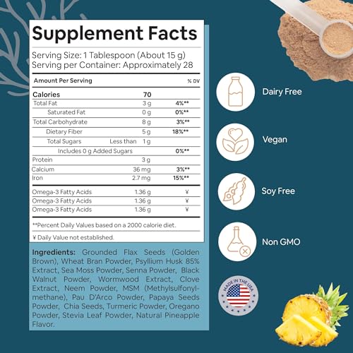 Atlantic Naturals Sea Moss 7 Day Colon and para Cleanse | Detox, Gut Health and Intestinal Atlantic Naturals