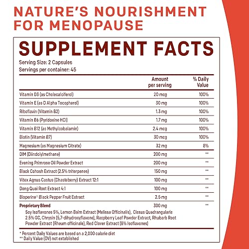 20-in-1 Menopause Supplements for Women - Dim Supplement Women - Estrogen Supplement