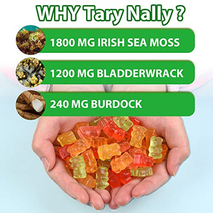 Tary Nally Sea Moss Gummies, Organic Irish Sea Moss Gummies for Adults & Kids
