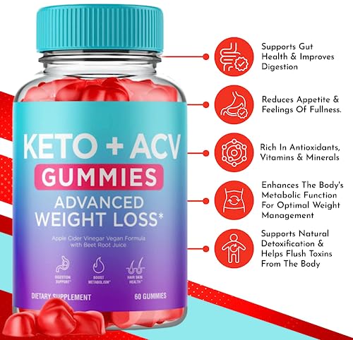 Keto Blast Gummies, Maximum Strength, Advanced Formula, 60 Capsules (3 Bottles)