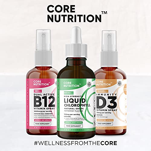 Core Nutrition Liquid Chlorophyll Drops for Water - 2 Fl. Oz for 60 Servings - 2 Month Supply