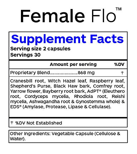 Professional Botanicals Female Flo - Vegan Natural PMS Support - Pre-Menstrual Symptom Support Professional Botanicals