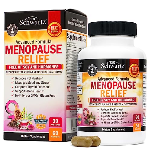 Herbal Menopause Relief for Women - Menopause Support for Mood & Hormone Balance 