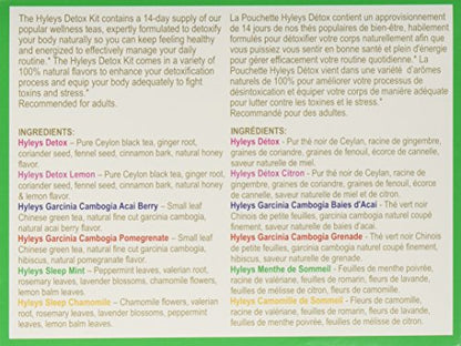 Hyleys Detox Tea 14 Days Kit - 42 Tea Bags - Herbal Supplement - Mother's Mother's Day