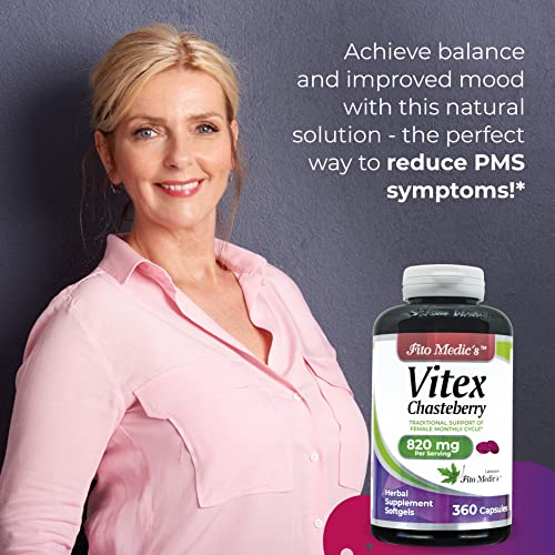 FITO MEDIC'S Lab - Vitex Supplement for Women - chasteberry- Menopause Support - 820 mg FITO MEDIC'S