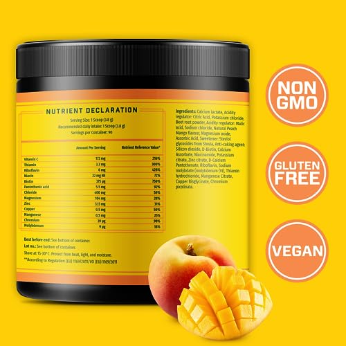 Key Nutrients Electrolytes Powder - Tropical Peach Mango Drink Mix 90 Servings