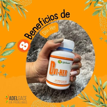 divi-her dietary (2 pack) divi her 65 supplement divi her 60 gr divi her