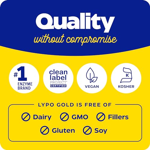 Enzymedica Lypo Gold, Digestive Enzymes for Fat Digestion, Offers Fast Acting Gas