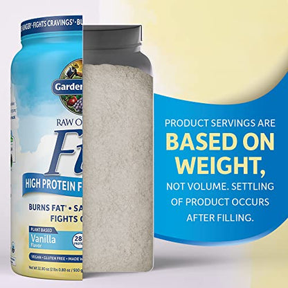 Garden of Life Raw Organic Fit Vegan Protein Powder Vanilla, 28g Plant Based Protein
