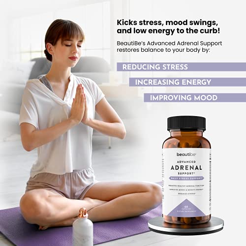 Adrenal Support for Women & Men – Cortisol Manager – Natural Stress Relief Supplement BeautiBe