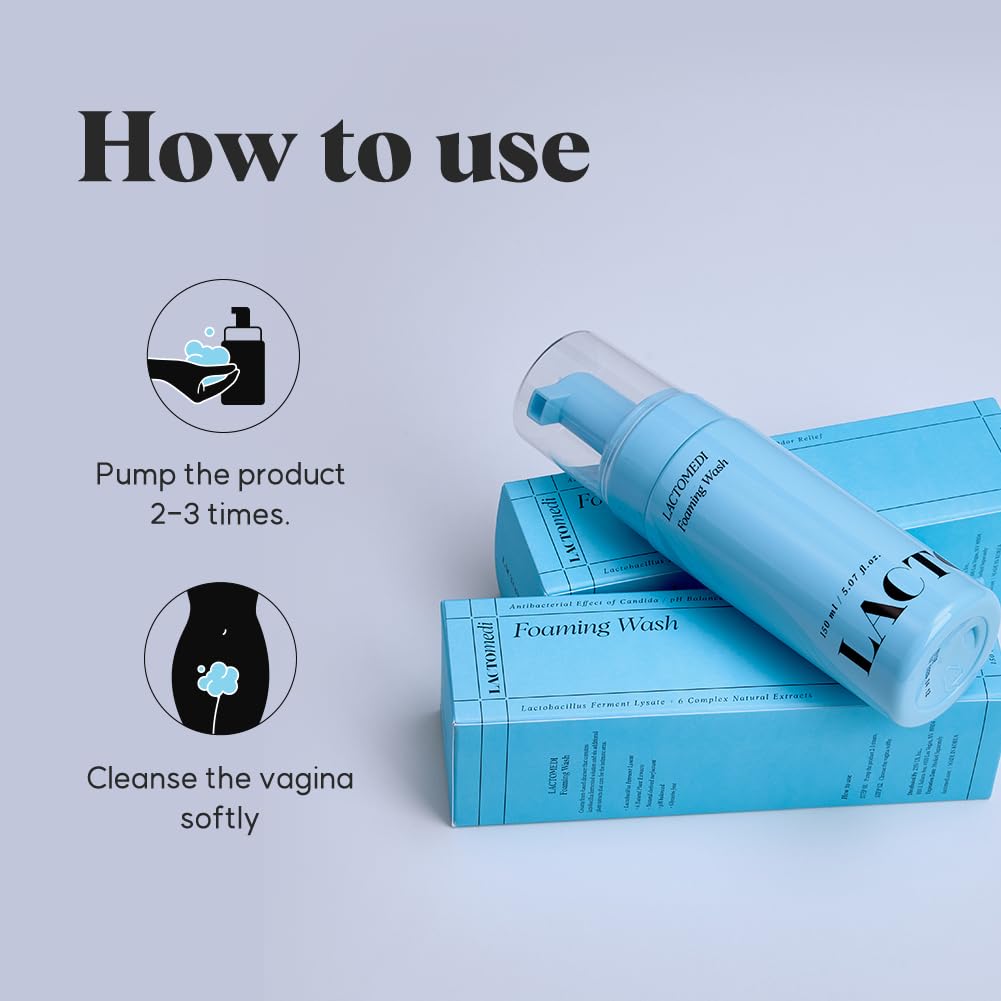 LACTOMEDI Feminine Foaming Wash | Gentle Foam Cleanser for Intimate Hygiene | pH-Balanced Formula